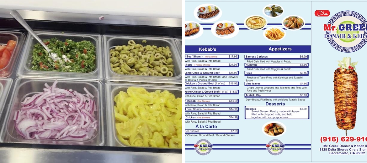 Mr. Greek Donair & Kebab Menu