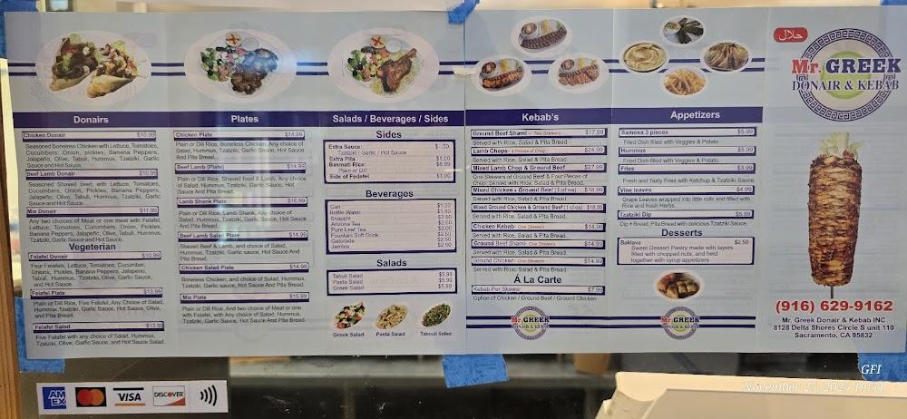 Mr. Greek Donair & Kebab Menu image 2